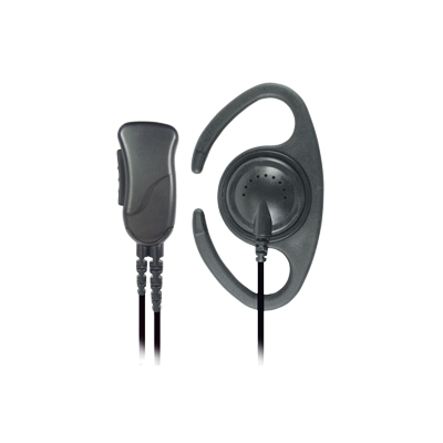 Pryme SPM1210C - Lapel Microphone with C-ring Style Earphone and PPT Switch