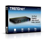 TrendNet TPE-1620WS Switch 16-Port Gigabit Web Smart PoE+