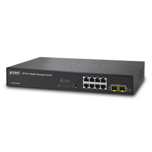 Planet Networks WGSD-10020 Multi-function Managed Switch L2+ 8-Port 10/100/1000T + 2 100/100
