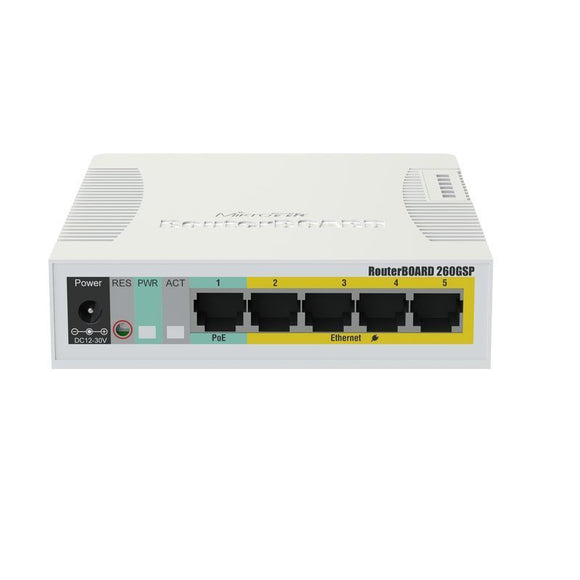 MIKROTIK Routerboard RB260GSP 5xGbit LAN, 1xSFP Smart POE-OUT Switch (RB 260GSP)